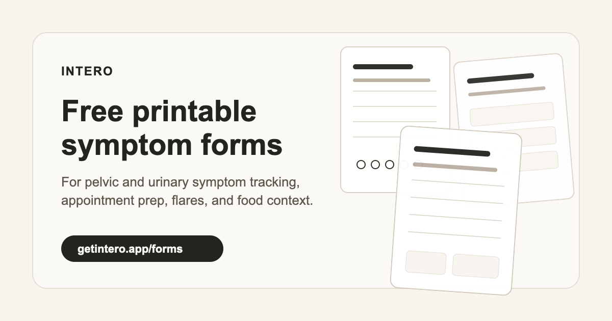 Bob Cpps Form.pdf Printable Symptom Tracking Forms | IC, CPPS, Pelvic Health